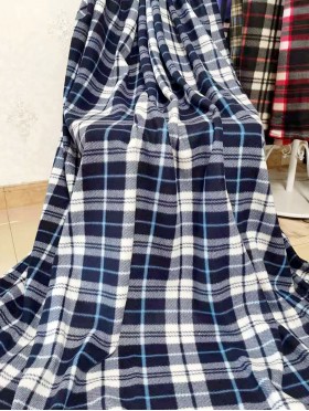 Double Sided Queen Size Plaid Flannel Blanket